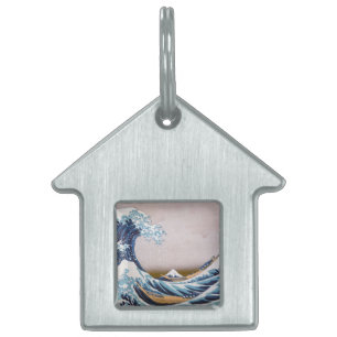 Tsunami Grote Golf bij Kanagawa Japan door Hokusai Huisdieren Naamplaatje