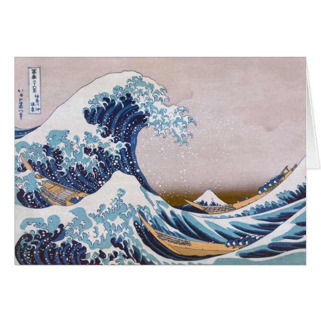 Tsunami Grote Golf van Kanagawa Japan door Hokusai (Voorkant Horizontaal)