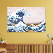 Tsunami Grote Golf van Kanagawa Japan door Hokusai Canvas Afdruk (Insitu (Woonkamer))