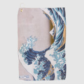 Tsunami Grote Golf van Kanagawa Japan door Hokusai Golfhanddoek (Voorkant)