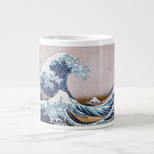 Tsunami Grote Golf van Kanagawa Japan door Hokusai Grote Koffiekop (Voorkant)