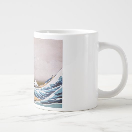 Tsunami Grote Golf van Kanagawa Japan door Hokusai Grote Koffiekop (Rechts)