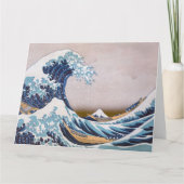 Tsunami Grote Golf van Kanagawa Japan door Hokusai Kaart (Voorkant)