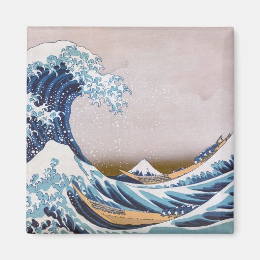 Tsunami Grote Golf van Kanagawa Japan door Hokusai Magneet (Voorkant)