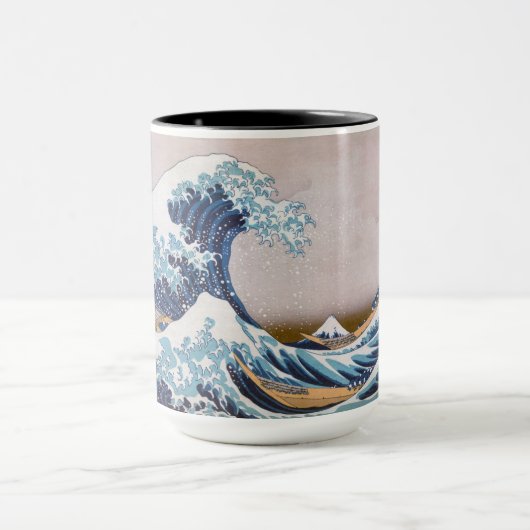 Tsunami Grote Golf van Kanagawa Japan door Hokusai Mok (Midden)