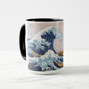 Tsunami Grote Golf van Kanagawa Japan door Hokusai Mok