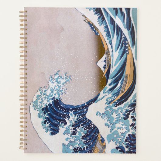 Tsunami Grote Golf van Kanagawa Japan door Hokusai Planner (Voorkant)