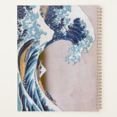 Tsunami Grote Golf van Kanagawa Japan door Hokusai Planner (Achterkant)