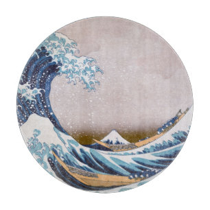 Tsunami Grote Golf van Kanagawa Japan door Hokusai Snijplank