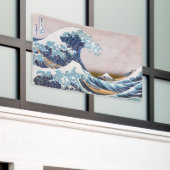 Tsunami Grote Golf van Kanagawa Japan door Hokusai Spandoek (Buitenkant Gebouw)