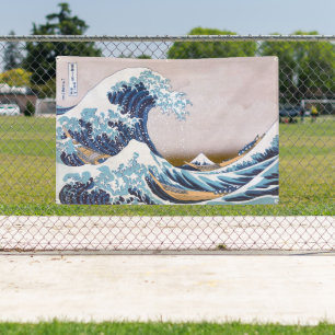 Tsunami Grote Golf van Kanagawa Japan door Hokusai Spandoek