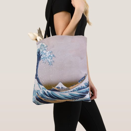 Tsunami Grote Golf van Kanagawa Japan door Hokusai Tote Bag (Dichtbij)