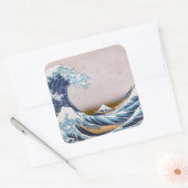 Tsunami Grote Golf van Kanagawa Japan door Hokusai Vierkante Sticker (Envelop)