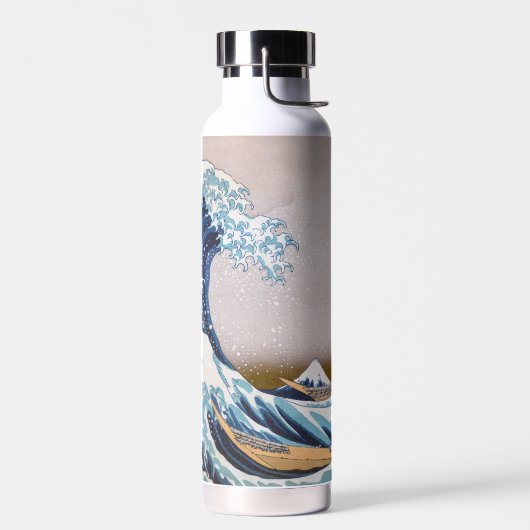 Tsunami Grote Golf van Kanagawa Japan door Hokusai Waterfles (Links)