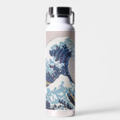 Tsunami Grote Golf van Kanagawa Japan door Hokusai Waterfles (Voorkant)