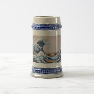 Tsunami Grote Golf voor Kanagawa Japan door Hokusa Bierpul