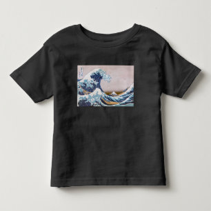 Tsunami Grote Golf voor Kanagawa Japan door Hokusa Kinder Shirts