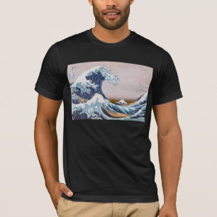 Tsunami Grote Golf voor Kanagawa Japan door Hokusa T-shirt