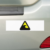 Tsunami Hazard Sign Bumpersticker (Op auto)
