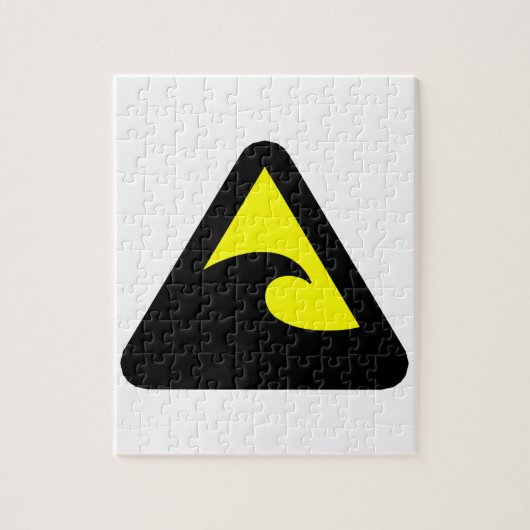 Tsunami Hazard Sign Legpuzzel (Verticaal)
