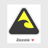 Tsunami Hazard Sign Sticker (Vel)
