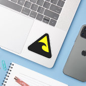 Tsunami Hazard Sign Sticker (Laptop met iPhone)
