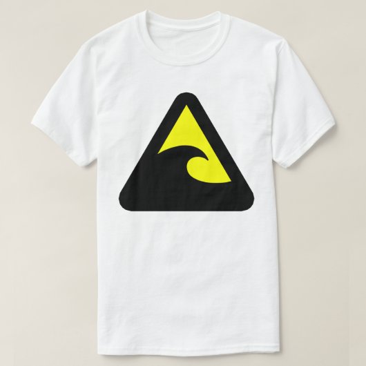Tsunami Hazard Sign T-shirt (Design voorkant)