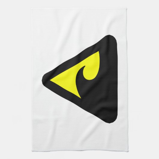 Tsunami Hazard Sign Theedoek (Verticaal)