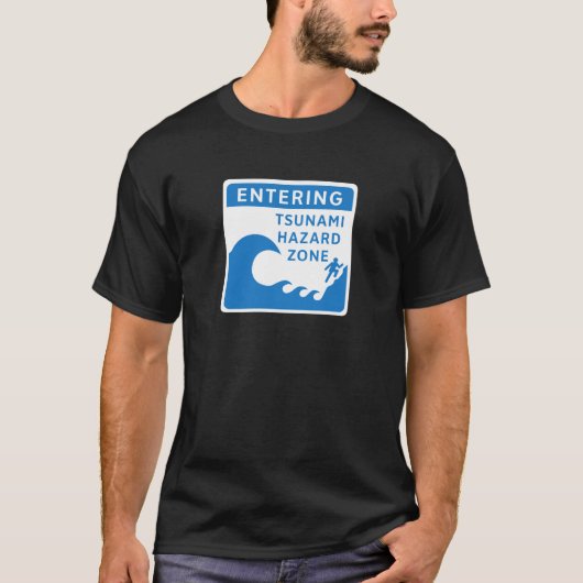 Tsunami Hazard Zone, British Columbia, Canada T-shirt (Voorkant)