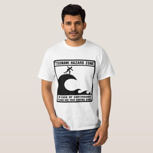 Tsunami Hazard Zone T-shirt (Voorkant volledig)