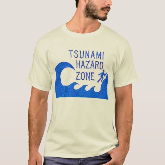 Tsunami Hazard Zone T-shirt (Voorkant)