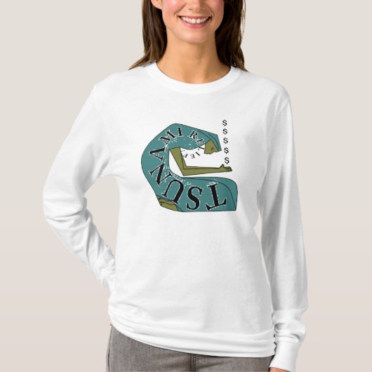 TSUNAMI RELIEF! $ T-SHIRT (Voorkant)
