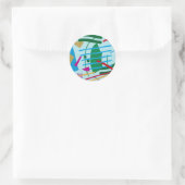 Tsunami Ronde Sticker (Tas)
