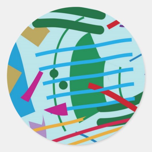 Tsunami Ronde Sticker (Voorkant)