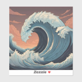 tsunami-Sticker Sticker