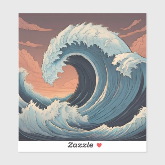 tsunami-Sticker Sticker (Vel)