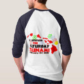 Tsunami Survivor (2 zijdes) T-shirt (Achterkant)