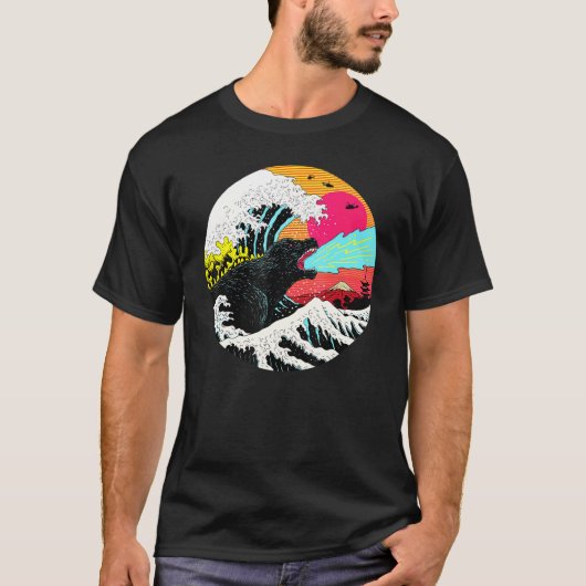  Tsunami - Tokio - berg Fuji Sunset Monster Ja T-shirt (Voorkant)