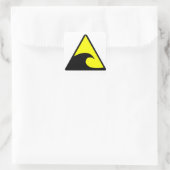 Tsunami Waarschuwing Vierkante Sticker (Tas)