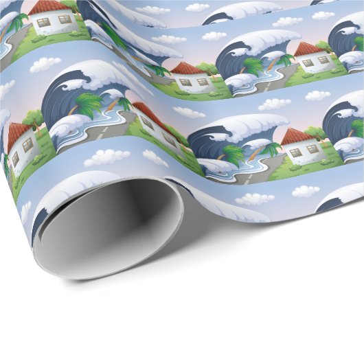 Tsunami Wave Cadeaupapier (Rol Hoek)