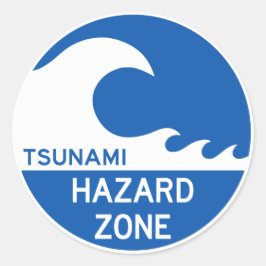 Tsunami Zone Ronde Sticker
