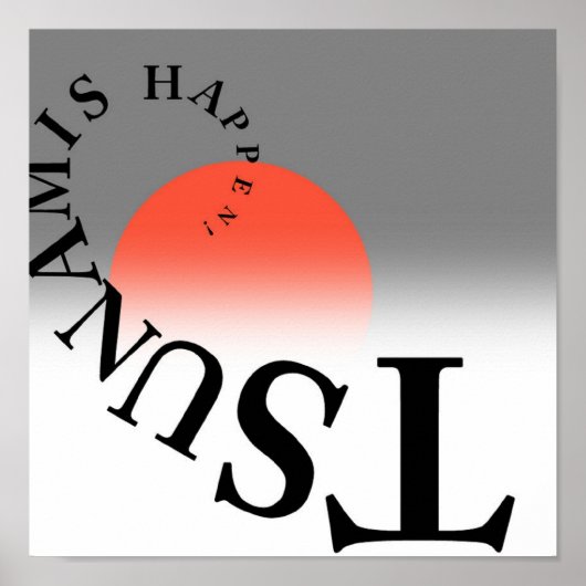 TSUNAMIS IS GEBEURD! POSTER (Voorkant)