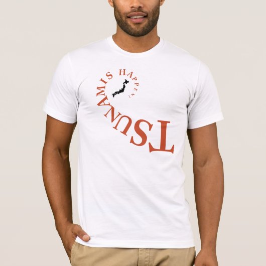 TSUNAMIS IS GEBEURD! T-SHIRT (Voorkant)