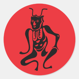 Tsuno-daishi Beschermingssymbool-01 Ronde Sticker