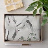 Tsuru Crane Bird and Pine Tree Japan Waterverf Tissuepapier (Geschenk)