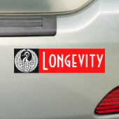 Tsuru crane bumper sticker (Op auto)