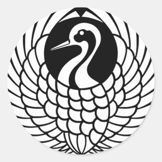 Tsuru Crane sticker (Voorkant)