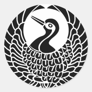 Tsuru-mon Ronde Sticker