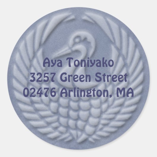 tsuru ronde sticker (Voorkant)