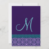 TT024 Blauwgroen-blauw en Paars-race-logo Kaart (Achterkant)